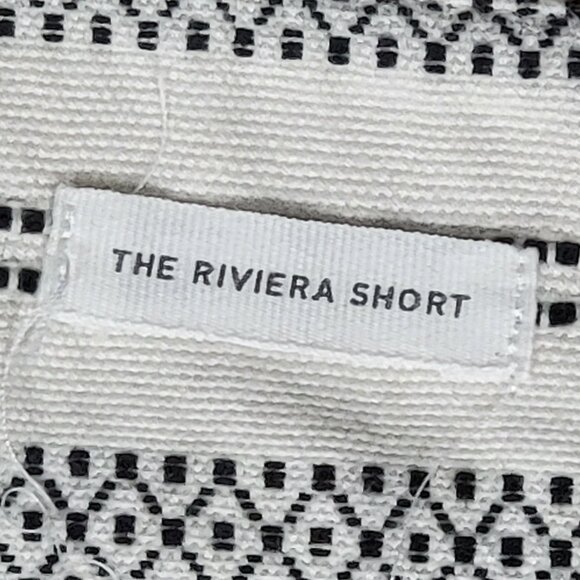 LOFT Black & White Striped Woven Cotton Riviera Shorts - 10 - Picture 8 of 9